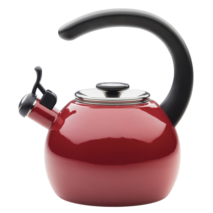 Circulon Enamel On Steel Whistling Induction Teakettle with FlipUp